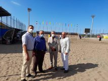 گزارش تصویری از بازدید امیر حسین محتشم از ورزشگاه ساحلی سیروس قایقران