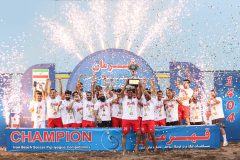 جشن قهرمانی لیگ برتر فوتبال ساحلی در گیلان 